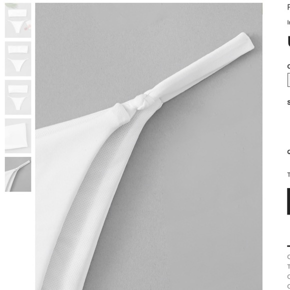 White bandeau with Tanga Cheeky Bikini - Picture 3 of 3